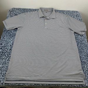 Peter Millar Summer Comfort Polo Shirt Mens Extra Large XL Striped Lightweight